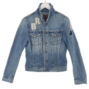 AG Adriano Goldschmied Robyn Denim Jacket Large DIY Embellished Size Large